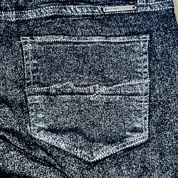 New York & Co SoHo Jeans Legging Jeggings Size 4 Silver Metallic Black Stretch - Picture 7 of 13